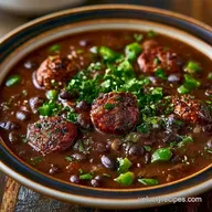 Black Bean Andouille Soup in 40 Minutes