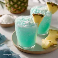 Blue Hawaiian Drink Recipe with Coconut and Pineapple