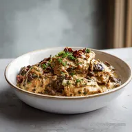 Crock Pot Creamy Tuscan Garlic Chicken for 6 Servings