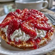 Fluffy Strawberry Cream Pie No-Bake