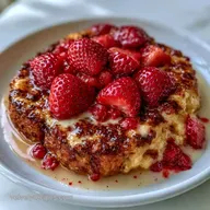 Fresh Strawberry Bread Pudding for 8