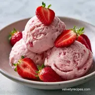 Strawberry Ice Cream for 6 Servings
