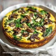 Spinach Mushroom Crustless Quiche: Ready in 45 Min