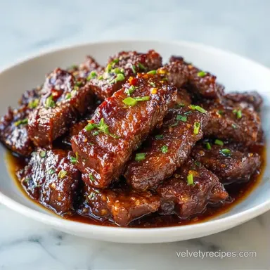30 Minute Velvet Beef Stir Fry for 4 Recipe Card