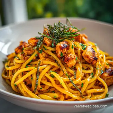 Alabama Chicken Linguine with Creamy Sauce for 4 Servings