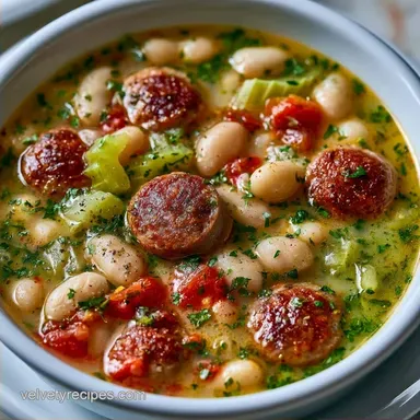 Andouille Sausage Bean Soup for 6 Servings