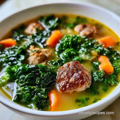 Andouille Sausage Kale Soup in 38 Minutes Recipe Card