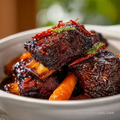 Asian Beef Short Ribs for 4 Servings Recipe Card