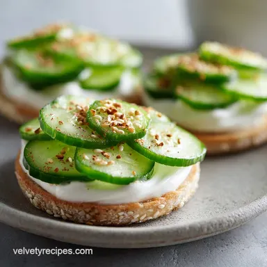 Bagel Cucumber Bites in 10 Minutes