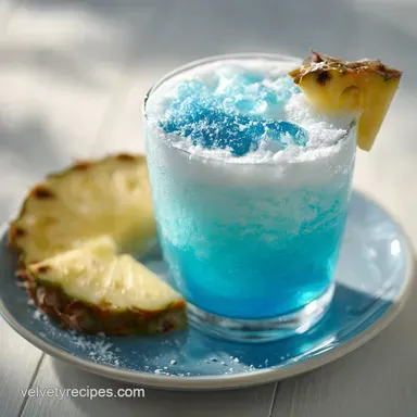 Blue Hawaiian Drink Recipe with Coconut and Pineapple | 5 Min Recipe Card