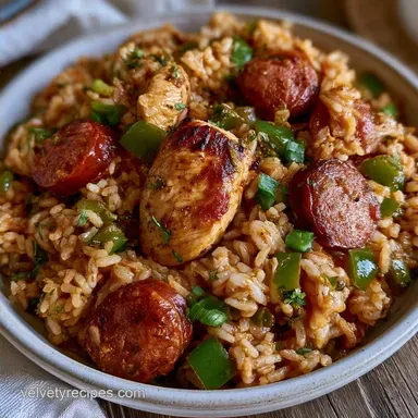 One-Pot Chicken Sausage Jambalaya