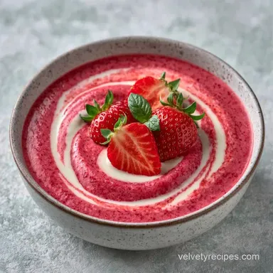 Chilled Summer Strawberry Soup for 4 Recipe Card