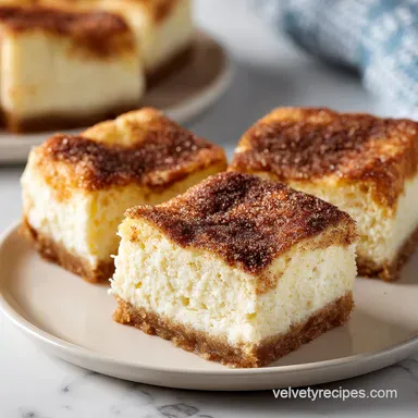 Cinnamon Sugar Cheesecake Bars in 45 Minutes