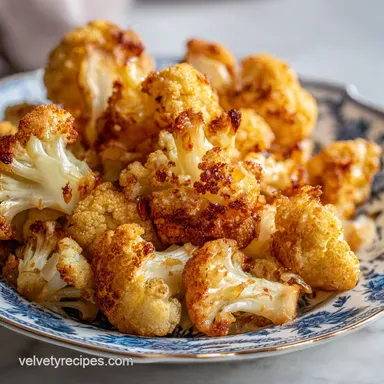 Air Fryer Cauliflower Recipe for 4 Servings Recipe Card