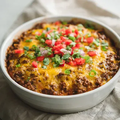 Crock Pot Keto Taco Casserole Recipe for 6 Servings