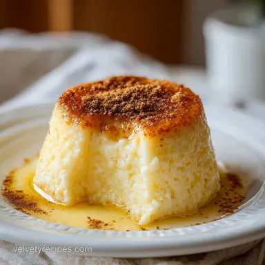 Dreamy Warm Baked Custard for 8 Servings Recipe Card