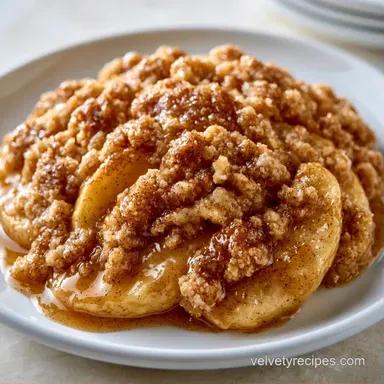 Apple Crisp with Oats: Golden Recipe Card