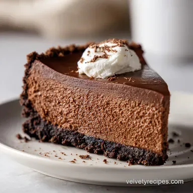 Chocolate Mousse Cake with Biscuit Base Recipe Card