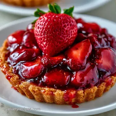 Easy Frozen Strawberry Pie for 12 Servings Recipe Card