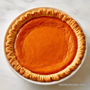 Easy Pumpkin Pie for 8 Servings Recipe Card