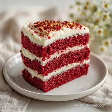 Easy Red Velvet Cake Recipe for 15 Slices Recipe Card