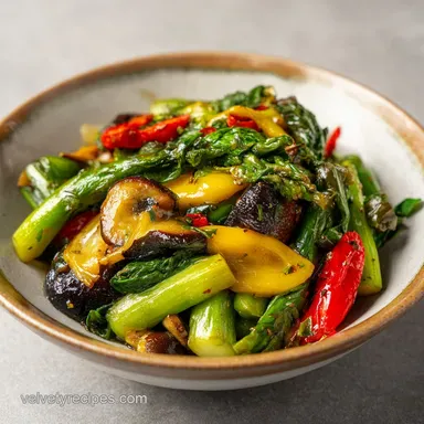 Sauteed Vegetables: A Crispy 17-Minute Side Dish for 4 Servings Recipe Card