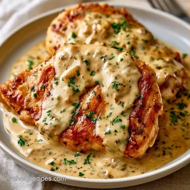 Easy Slow Cooker Boursin Chicken for 4 Recipe Card
