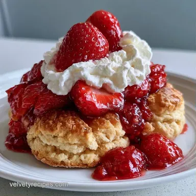Easy Strawberry Shortcake Biscuits for 6 Recipe Card