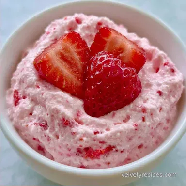 Fluffy Strawberry Mousse for 4 Servings