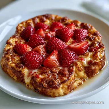 Fresh Strawberry Bread Pudding for 8 Recipe Card