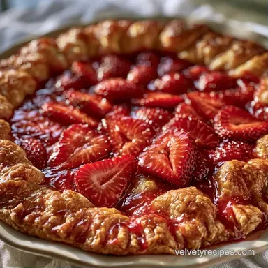 Fresh Strawberry Galette for 8 Servings Recipe Card