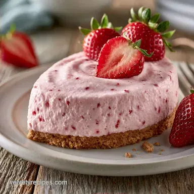 Frozen Strawberry Cream Dessert: Creamy