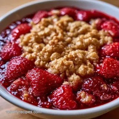 Frozen Strawberry Crisp Recipe for 9 Recipe Card