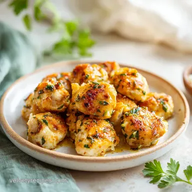 Garlic Butter Chicken Bites in 15 Minutes for 4 Servings