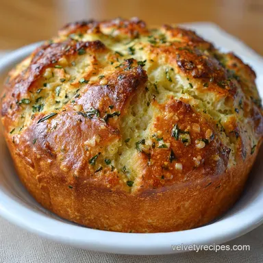 Garlic Herb Dutch Oven Bread for 12 Servings