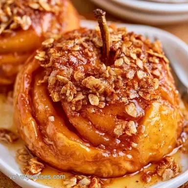 Healthy Baked Apples with Oats Recipe Card