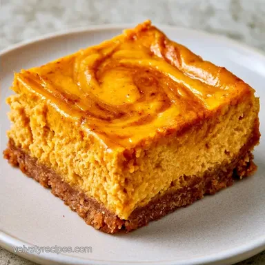 Pumpkin Cheesecake Bars: No-Bake