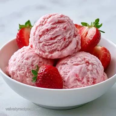 Strawberry Ice Cream for 12 Servings Recipe Card