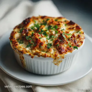 Hot Crab Dip: Creamy Baked Appetizer for 10 Servings Recipe Card