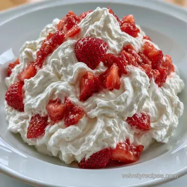 Light Fluffy Strawberry Dessert for 10 Recipe Card