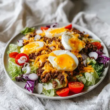 Low Carb Gluten Free Big Mac Salad for 4 Servings