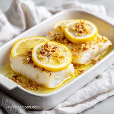 Mediterranean Baked Cod in 30 Minutes Recipe Card