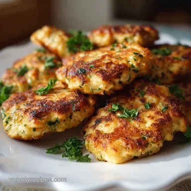 Mediterranean Chicken Patties for 4 Servings Recipe Card