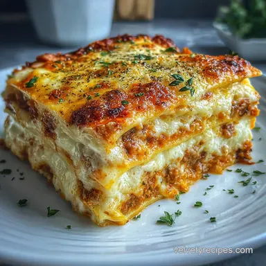 Million Dollar Lasagna: Make-Ahead Baked Recipe Card