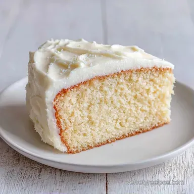 Moist Velvet Vanilla Cake for 12 Slices Recipe Card