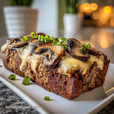 Mushroom Swiss Meatloaf for 6 Servings