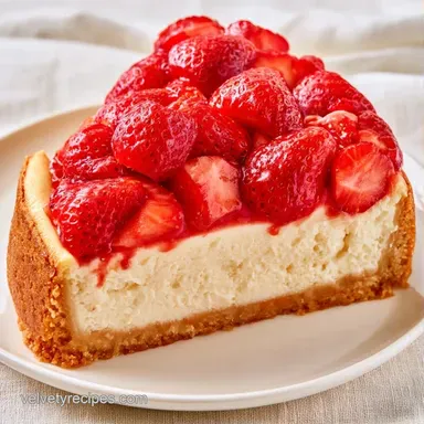 Nobake Strawberry Cheesecake: Fluffy Recipe Card
