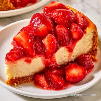 No Bake Strawberry Cheesecake: 40 Min Recipe Card