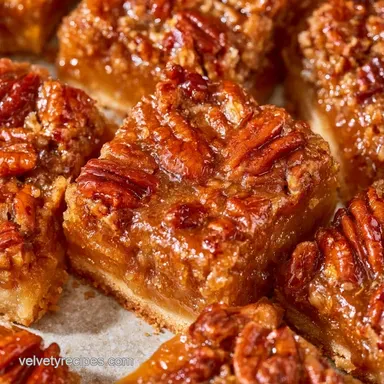 Pecan Pie Bars with Shortbread Crust Recipe Card