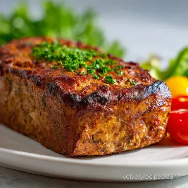 Low Carb Meatloaf Paleo Gluten Free with Caramelized Glaze